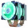 Ventilateur RGB double tour de refroidissement 9cm, 6 caloducs de haute qualité, Support 3 ventilateurs 3 broches, pour AMD et I