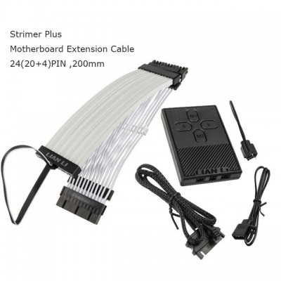 Câble d'extension de carte mère stramer Plus, 8 broches, 24 broches, rvb, 8 broches + 8 broches, compatible contrôle lumineux