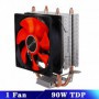 Ventilateur silencieux de refroidissement 3 broches, pour Intel LGA 1150 1151 1155 1156 775 1200 AMD AM3 AM4